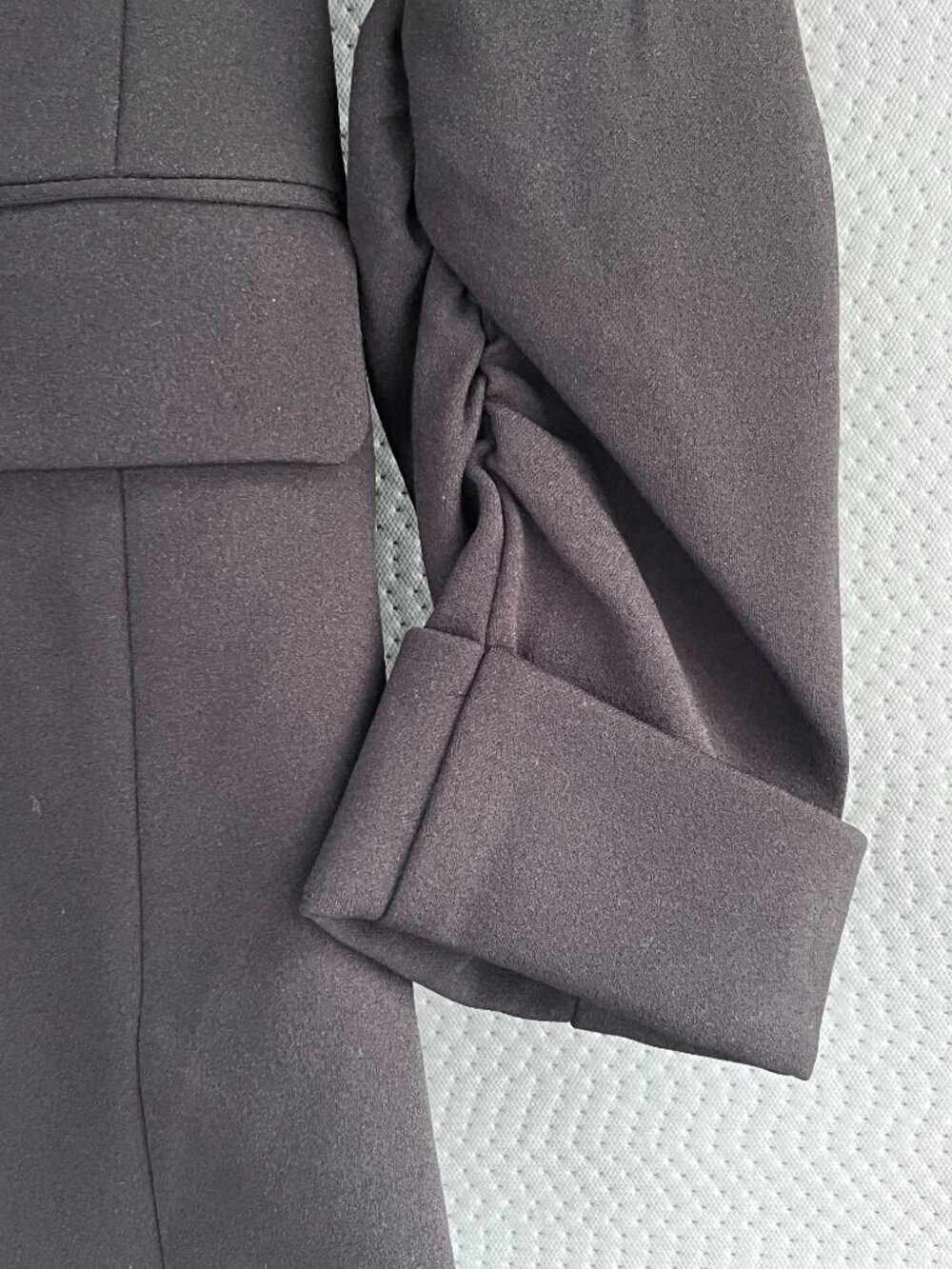 NWT Nine West Black Ruched Sleeve Professional Career Blazer Jacket Size Small - Picture 2 of 4